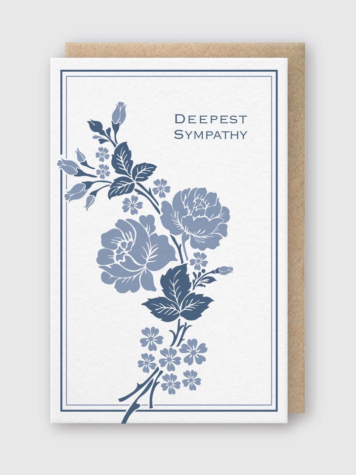 Deepest Sympathy Greeting Card for wholesale by Pike Street Press