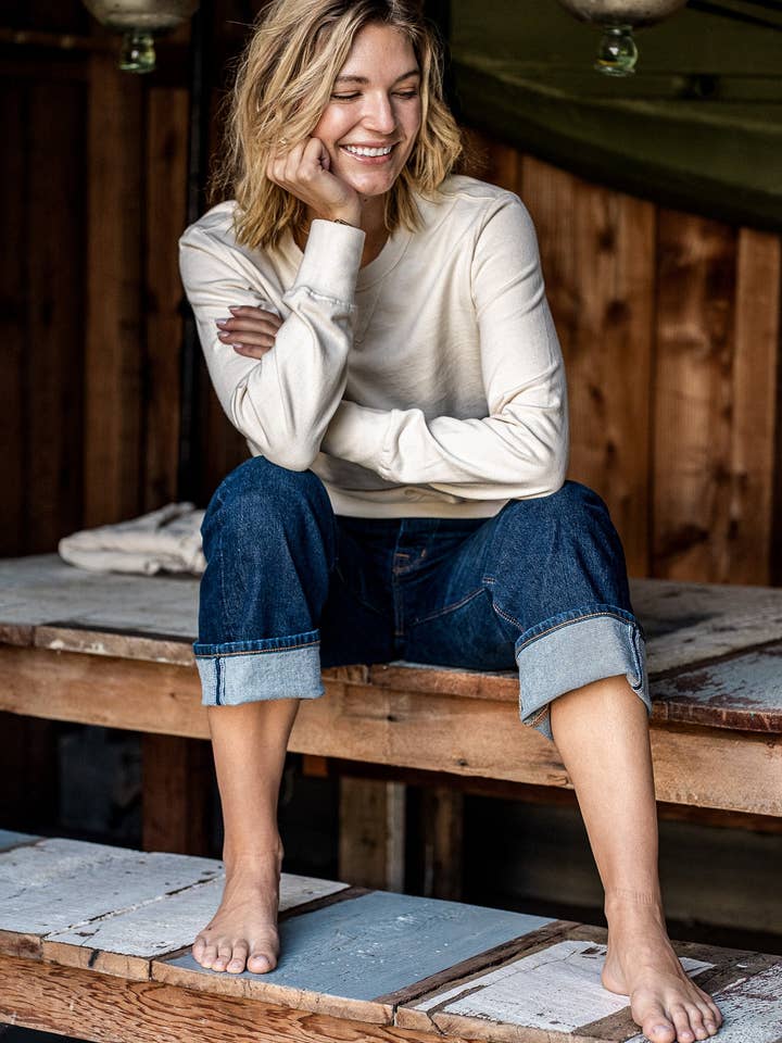 Naturale Stinson Pullover | Maglia da rugby 12oz 100% cotone in vendita all'ingrosso su Faire3