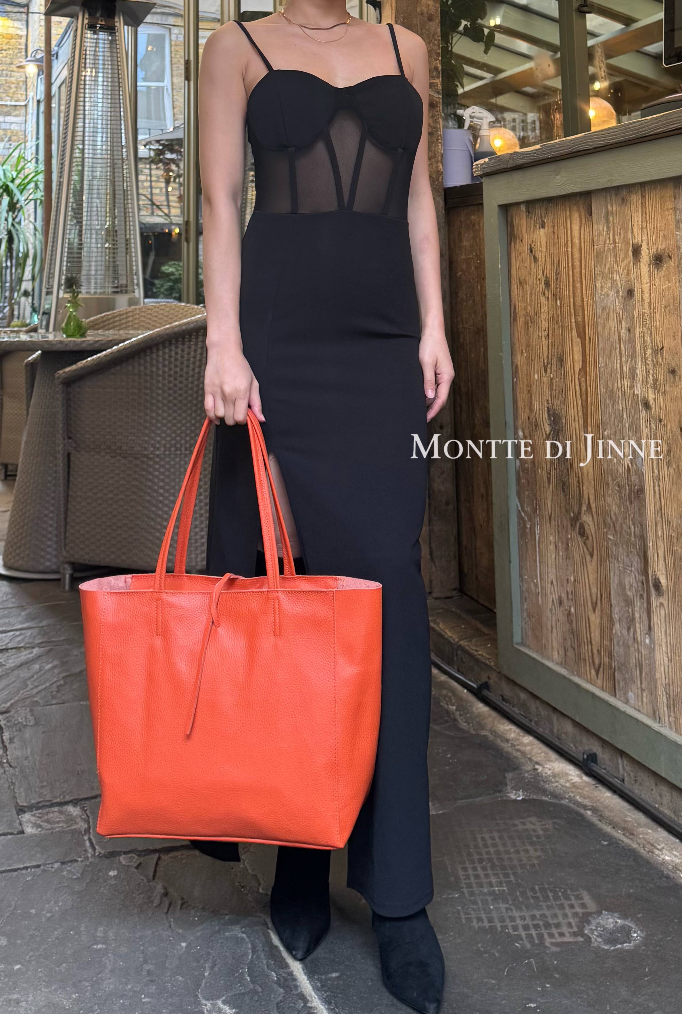 MONTTE DI JINNE – Engroshandel Tote bag - Dame – Italiensk håndlavet ægte læder overdimensioneret tote taske9