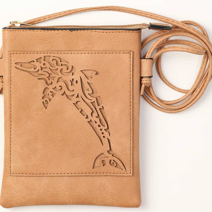 Beige - Bolso bandolera con corte Dolphin Lacer para venta al por mayor de Shine Mark Accessories