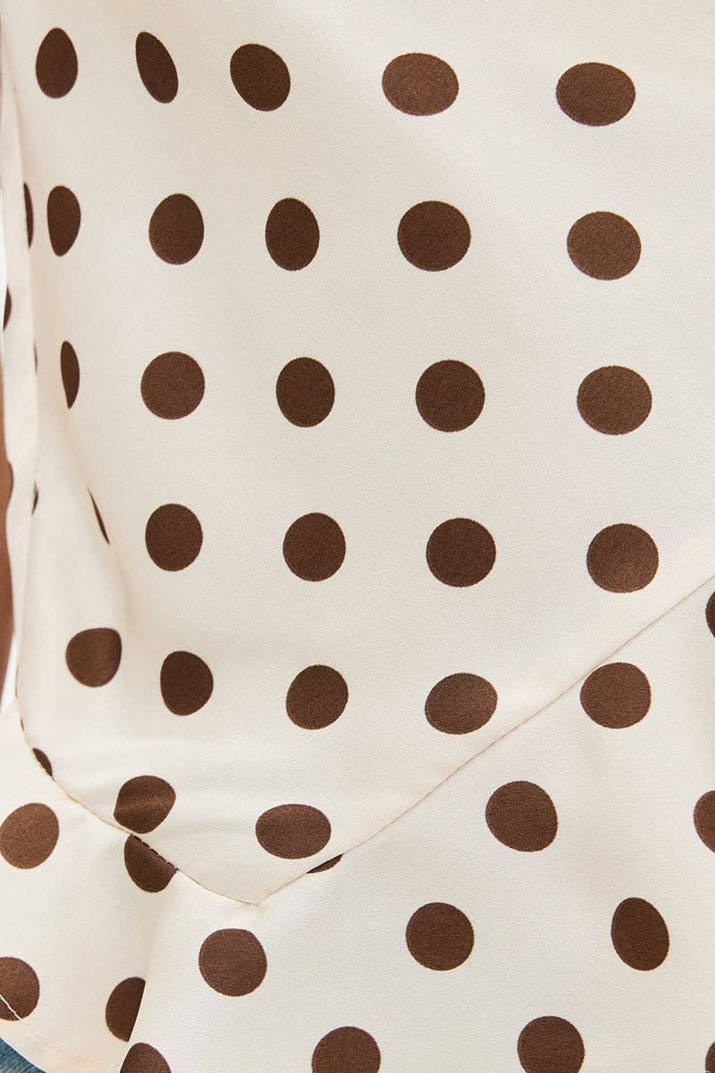 BEIGE Haut Cami à Pois en vente sur Faire5