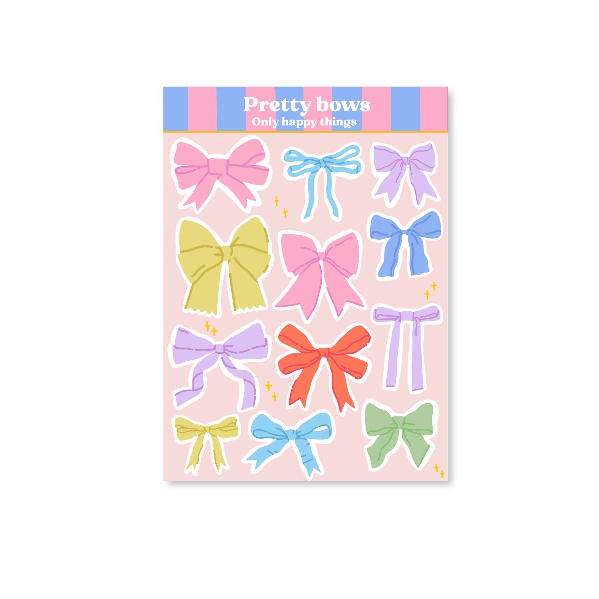 Only Happy Things Stationery - Wholesale Sticker - Stickersheet Pretty bows A6