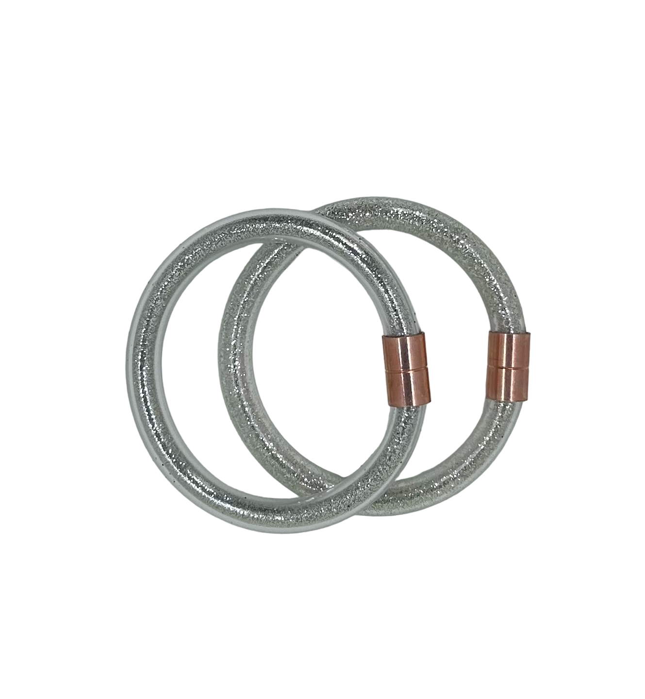 CutieDrop - Wholesale Bangle Bracelet - Shimmering Demi Inclusion Bangle Silver3