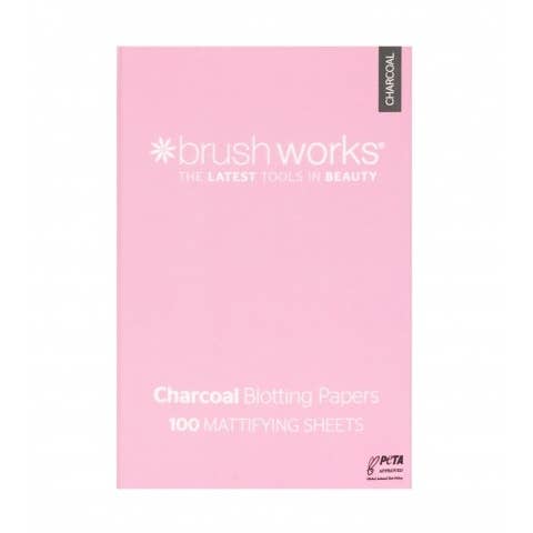 Papiers Matifiants au Charbon Brushworks 100 Feuilles pour la vente par Beauty Pro