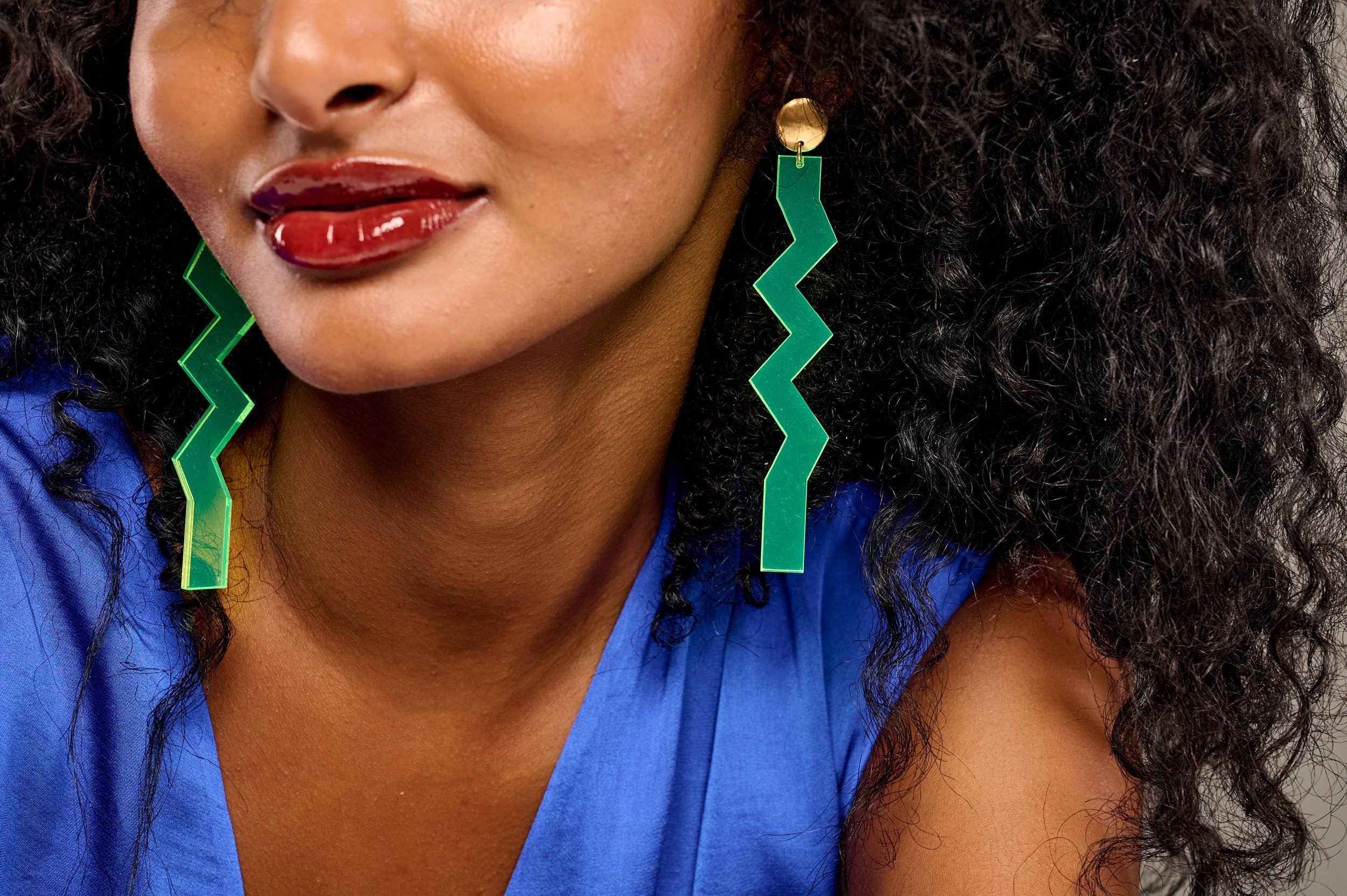 Laka Luka - Wholesale Dangle Earrings - Neon Yellow Fluo Acrylic Oversized Statement Earrings4