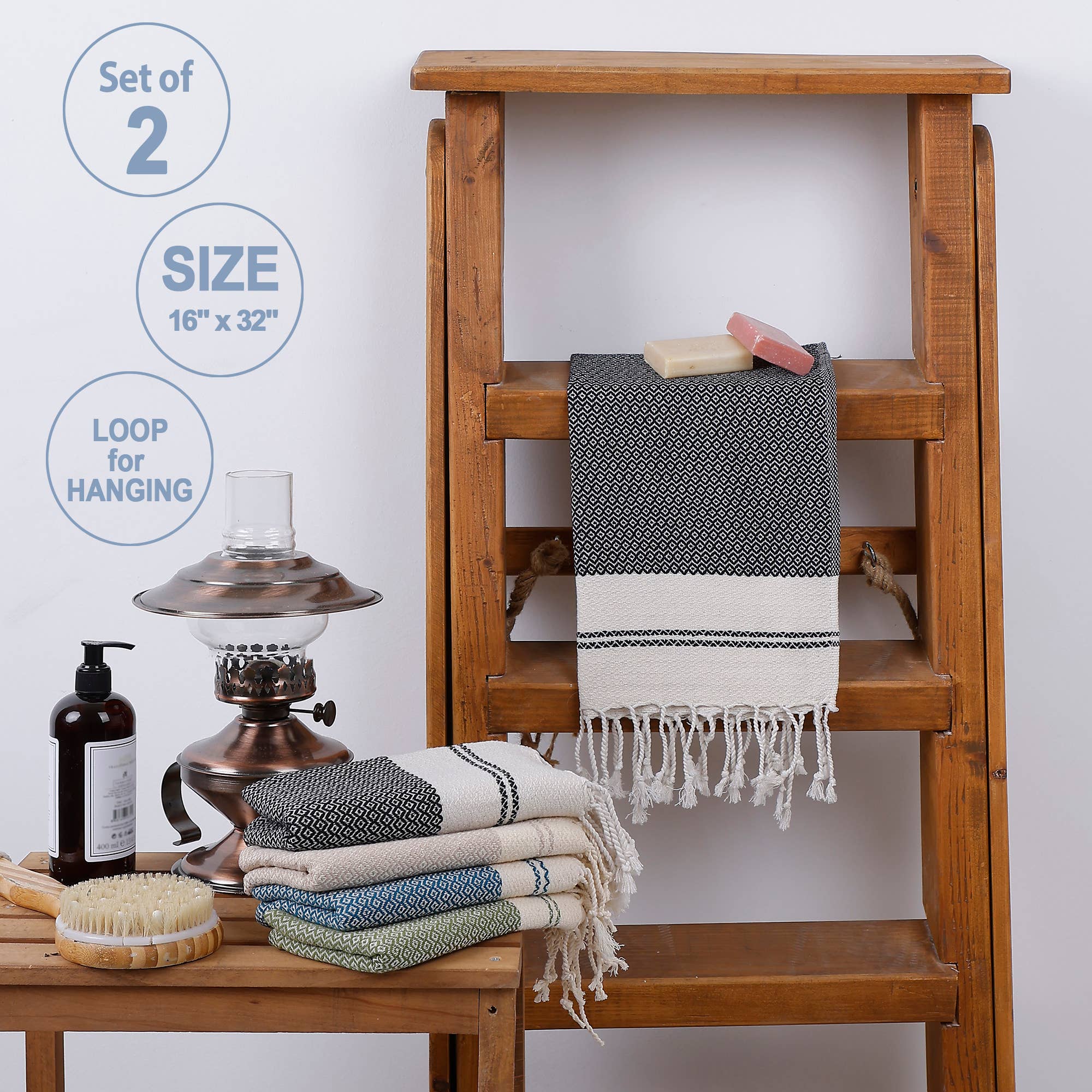 Evelynen Home - Venta al por mayor Toalla de manos - Toallas de mano decorativas turcas para baño y cocina1