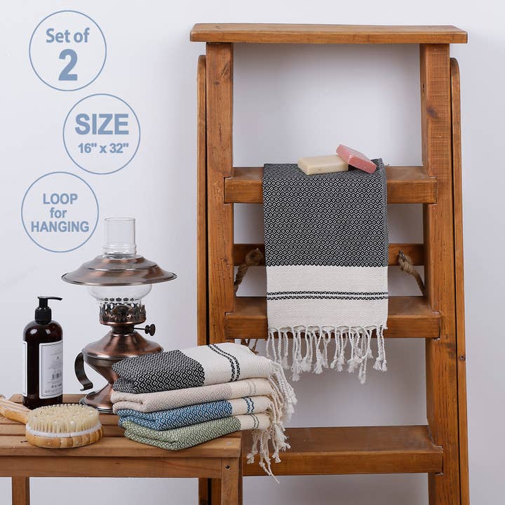 Evelynen Home - Wholesale Hand towel - Decorative Turkish Hand Towels for Bathroom & Kitchen1
