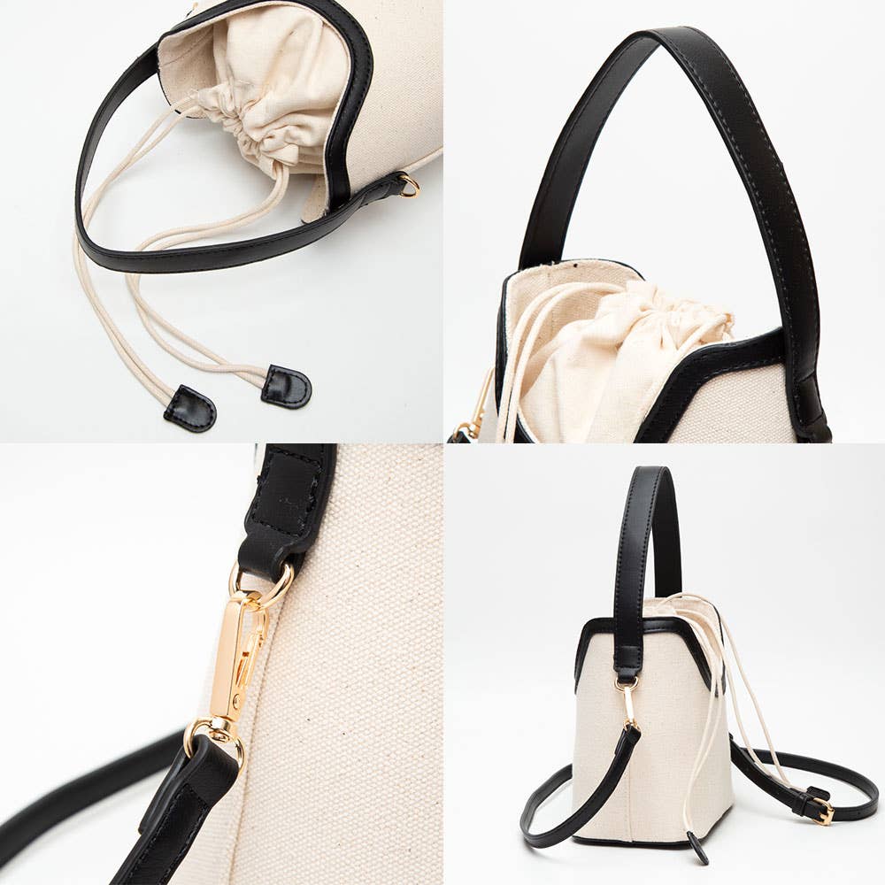 Sensibling Corp. - Wholesale Crossbody Bag - Women's - Mini Canvas Bucket Bag / Crossbody Bag
2