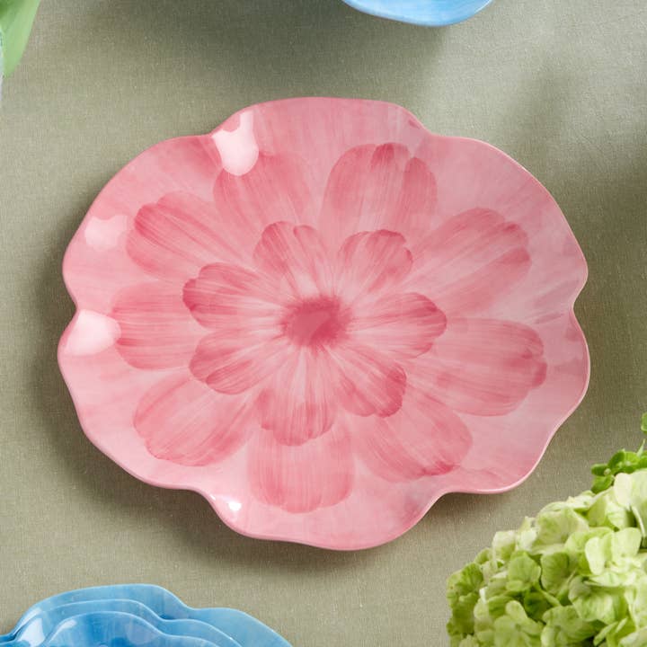 Wildflower Pink Melamine 3-D Floral Dinner Plate 11in for wholesale by Certified International
