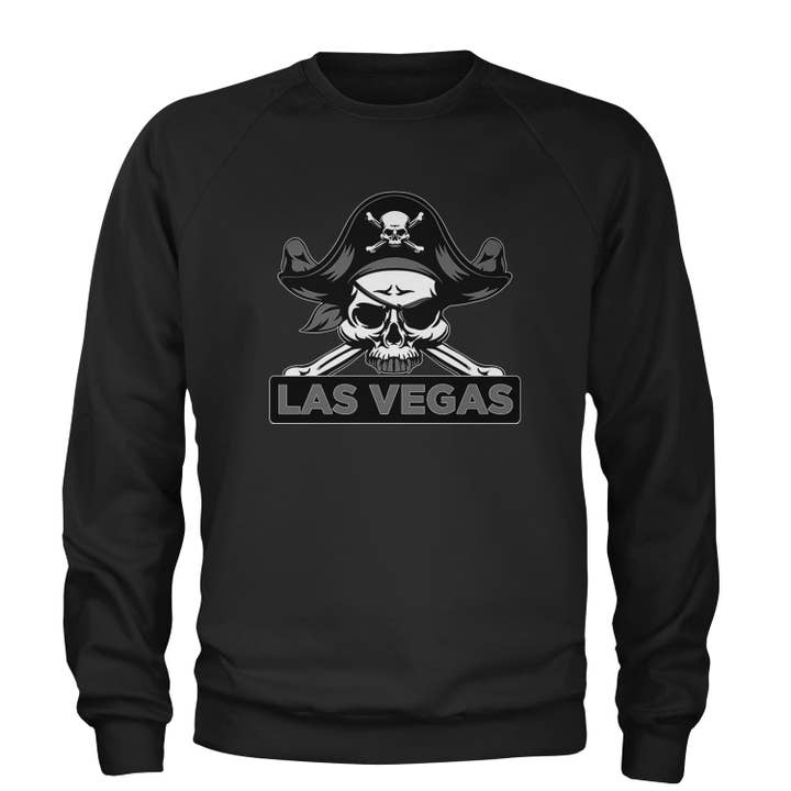 Raider Skull Straight Outta Las Vegas Adult Crewneck Sweatshirt for wholesale by Expression Tees