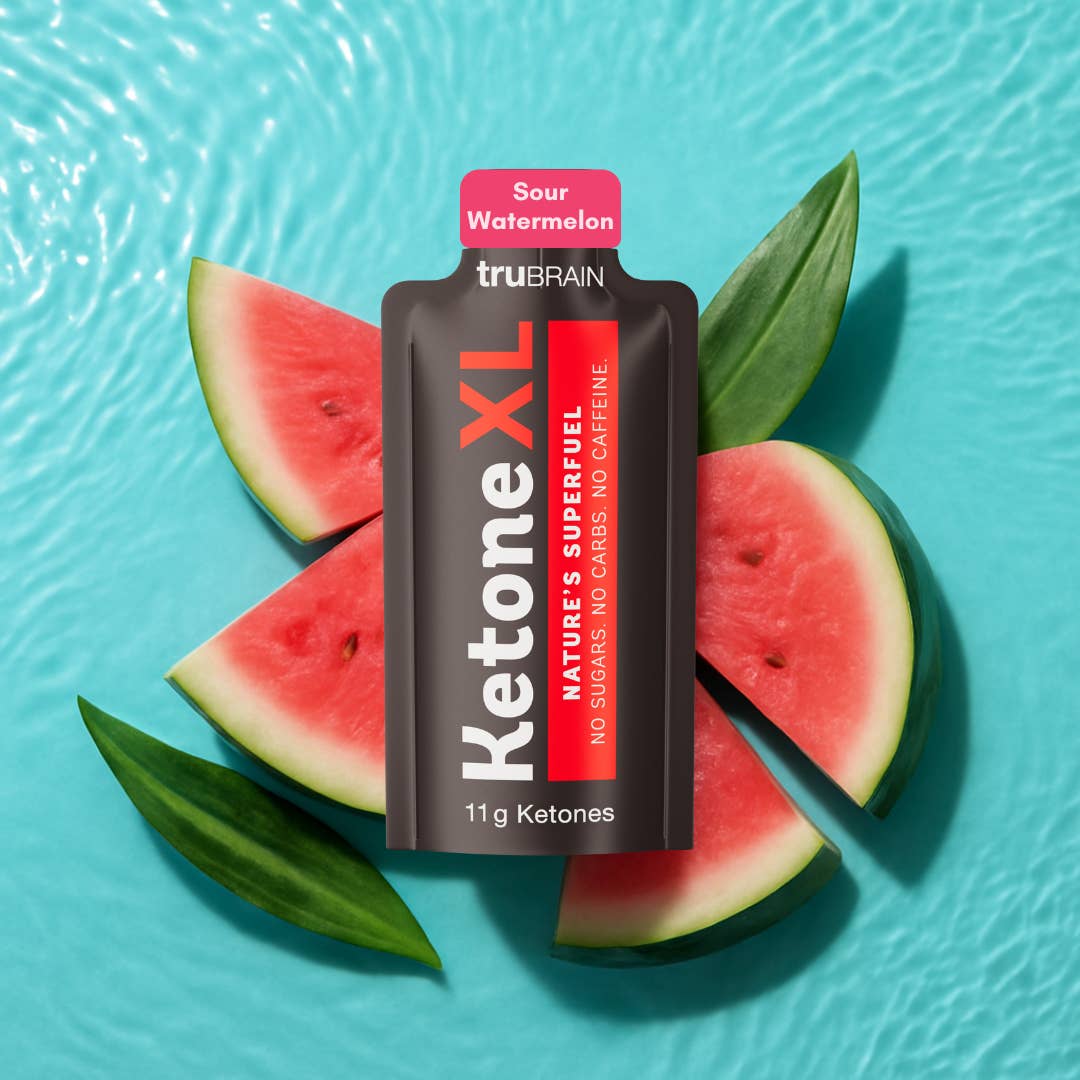 TruBrain - Vente Boisson sportive et énergisante - Cétones buvables pour un regain d'énergie (pastèque acidulée)