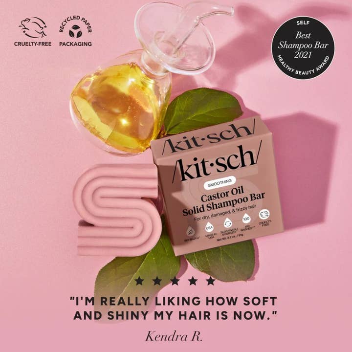 KITSCH – Großhandel Shampoo-Puck/festes Shampoo – Nährendes Shampoo-Bar mit Rizinusöl1