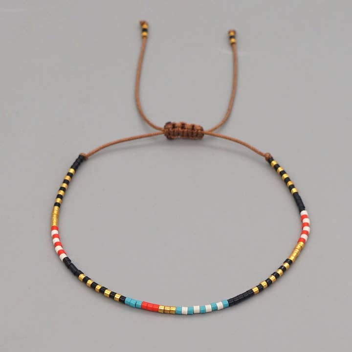 ACCITY - Wholesale Beaded Bracelet - HAND-WOVEN BEADED MULTI-COLOR RICE BEAD BRACELET_CWMM38512