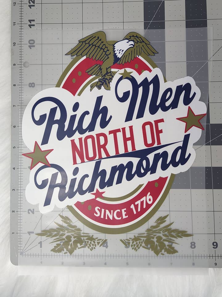 Oliver Anthony Rich Men North Of Richmond DTF Iron On for wholesale by Scratch Decor