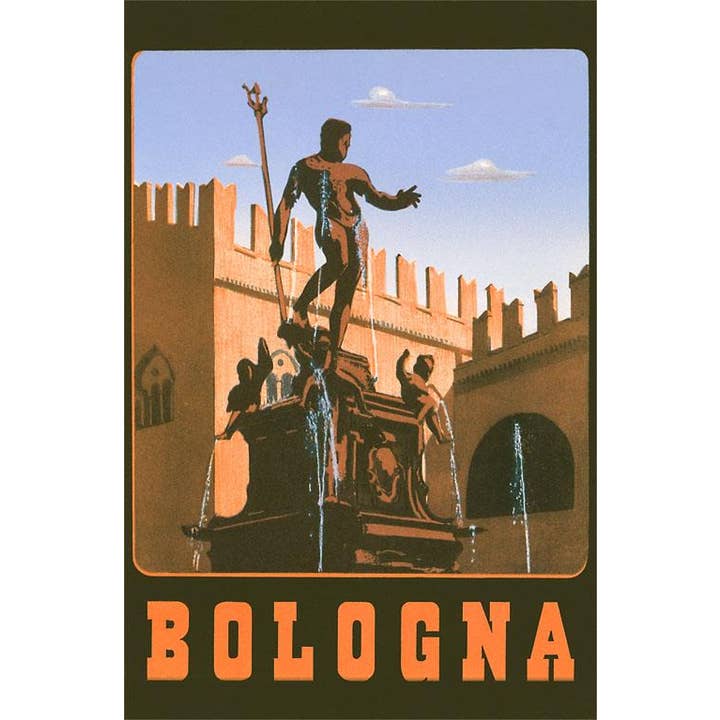 Found Image Press - Wholesale Stationery/Notecard Set - Greeting Card IT-56 Bologna, Travel Poster