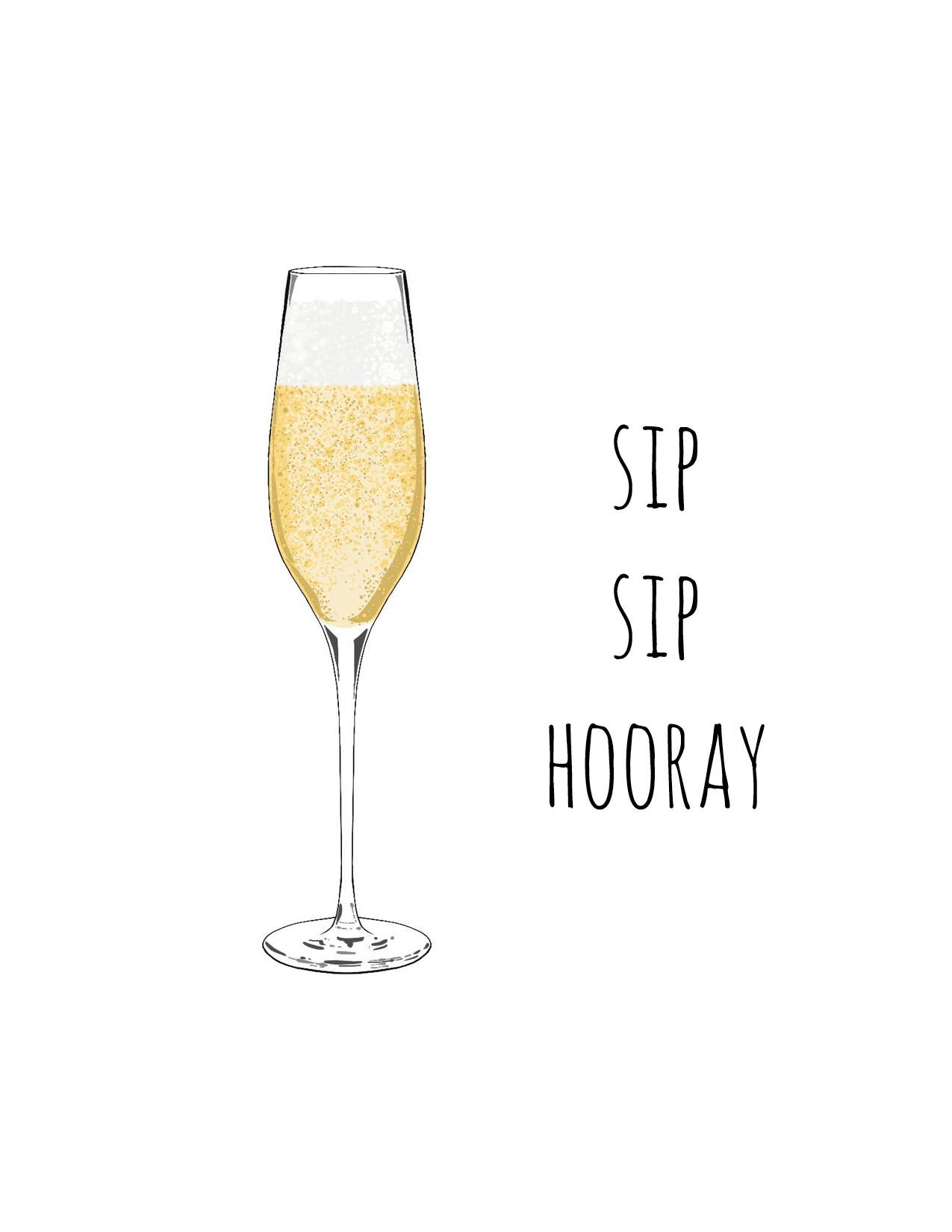 Noted By Copine - Wholesale Congratulations Card - Sip Sip Hooray1