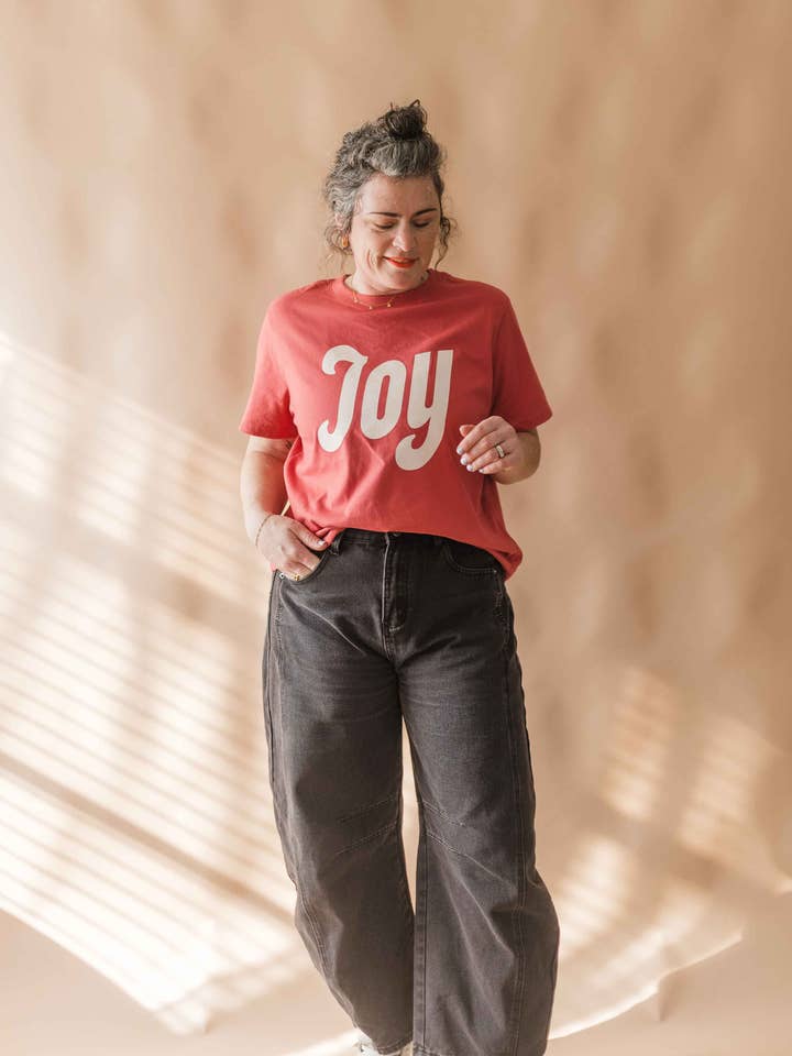 joy | vintage red crop for wholesale by Ramble & Company