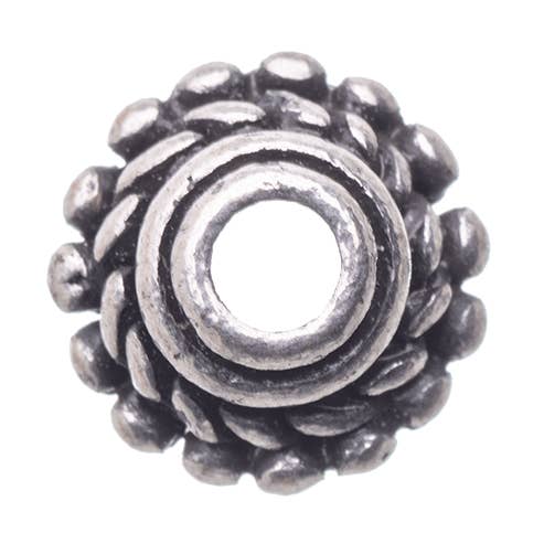 8mm Spiral Cord Pewter Bead Cap - Made in the USA - Sold Individually - CBS 2024 for wholesale by Continental Beads