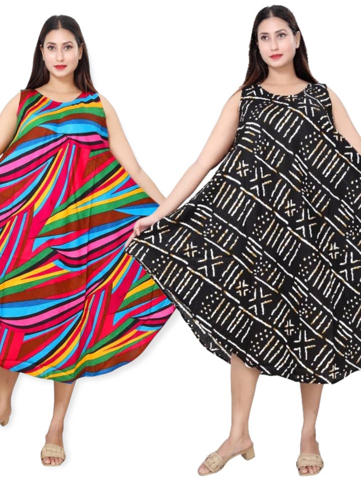 Umbrella Dress/Ethnic Sun Dress for wholesale by India Batik