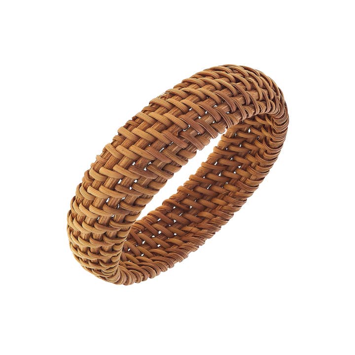Celeste Wicker Bangle in Natural for wholesale by Canvas Style
