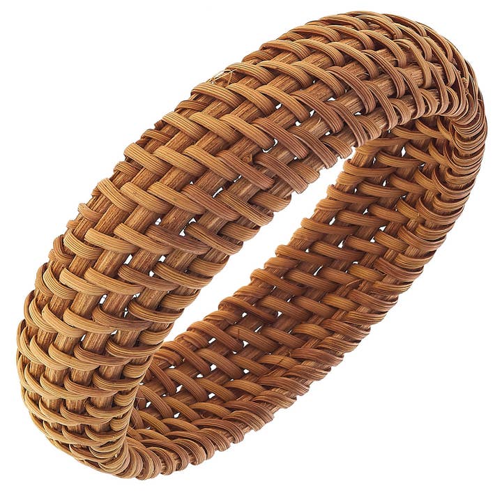 Canvas Style - Wholesale Bangle Bracelet - Celeste Wicker Bangle in Natural
