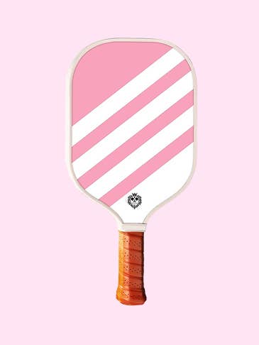Klassisches gestreiftes Paddel - Rosa für den Großhandel von Pickleball Prep