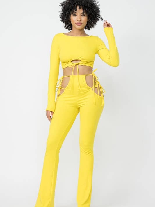 Conjunto de pantalones cortos con parte inferior acampanada para venta al por mayor de Belita Collection