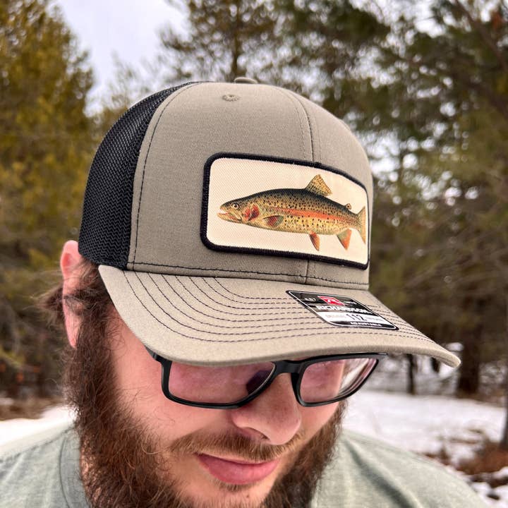 208 Tees - Wholesale Trucker Hat - Men's - Rainbow Trout Fishing Hat - Richardson Loden Green/Black