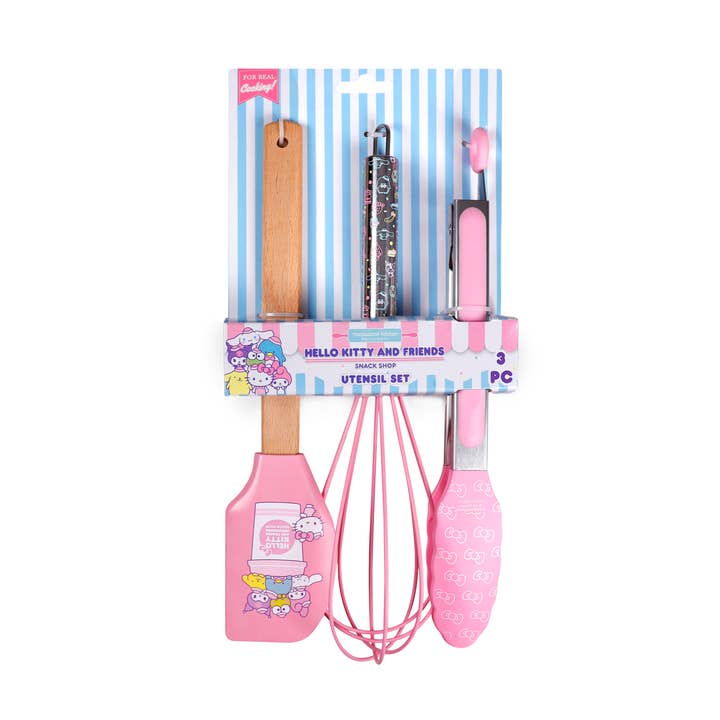 Hello Kitty® and Friends Utensil Set – Spatula, Whisk & Tong for wholesale by Handstand Kitchen