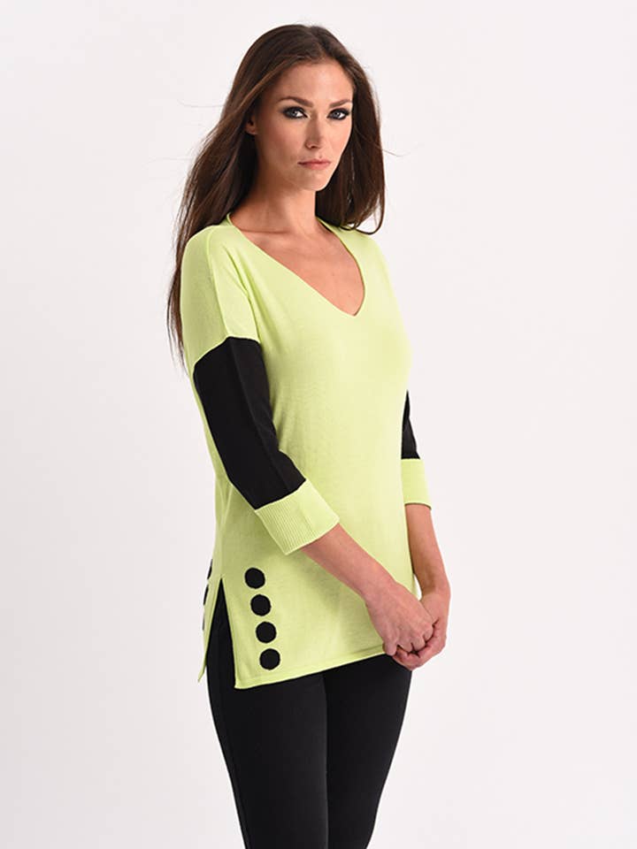 Two Tone Polkadot Tunic for wholesale by Angel Apparel