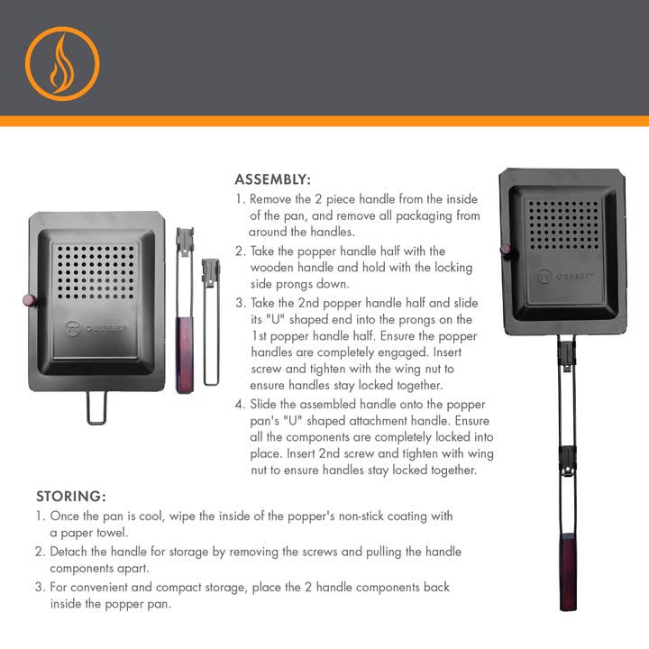 Fox Run Brands - Wholesale Kitchen Tool/Gadget - Outset Grill Popcorn Tray, 16.5” x 7.1” x 3.7”5