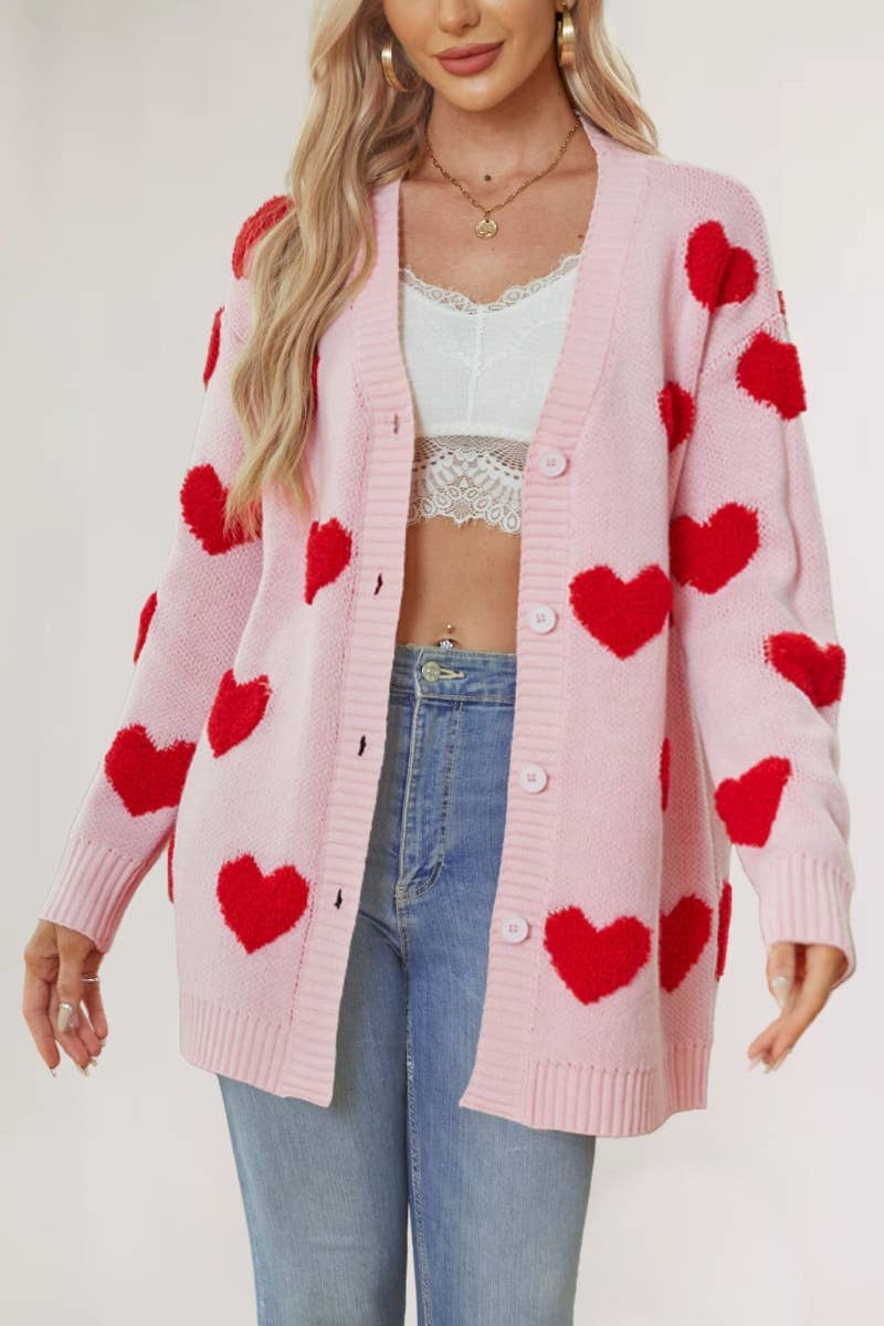 NINEXIS - Wholesale Cardigan - Women's - CWOCAL1826_LONG LOVE BUTTON LONG SLEEVE SWEATER CARDIGAN0