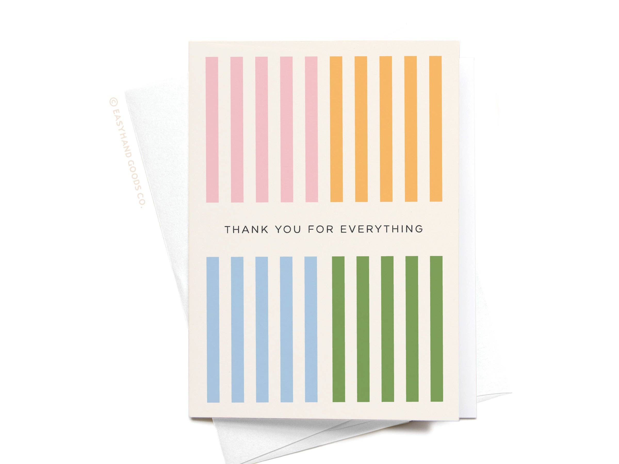Easyhand Goods – formerly Onderkast - Wholesale Stationery/Notecard Set - Thank You for Everything Folded Greeting Note Set1