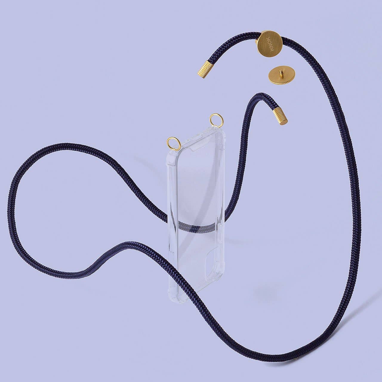 KNOK - Venta al por mayor Correa para móvil - Carcasa personalizada+cable para iPhone (azul marino)3