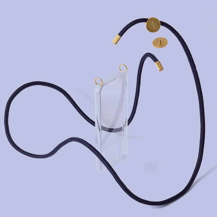 KNOK - Venta al por mayor Correa para móvil - Carcasa personalizada+cable para iPhone (azul marino)3