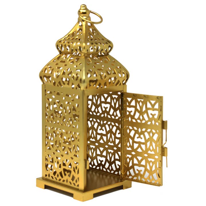 WholesaleMart - Wholesale Lantern - Golden Temple Moroccan Candle Lantern Set