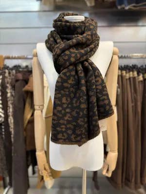 Vendbar Leopardstrik Tørklæde @35725_TorklaedeLeo for engroshandel hos Mimi & Gogo