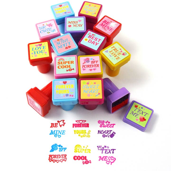 Tiny Mills – wholesale Rubber/decorative stamp – Valentine's Day Conversation Dual Color Self-Inking Stampers