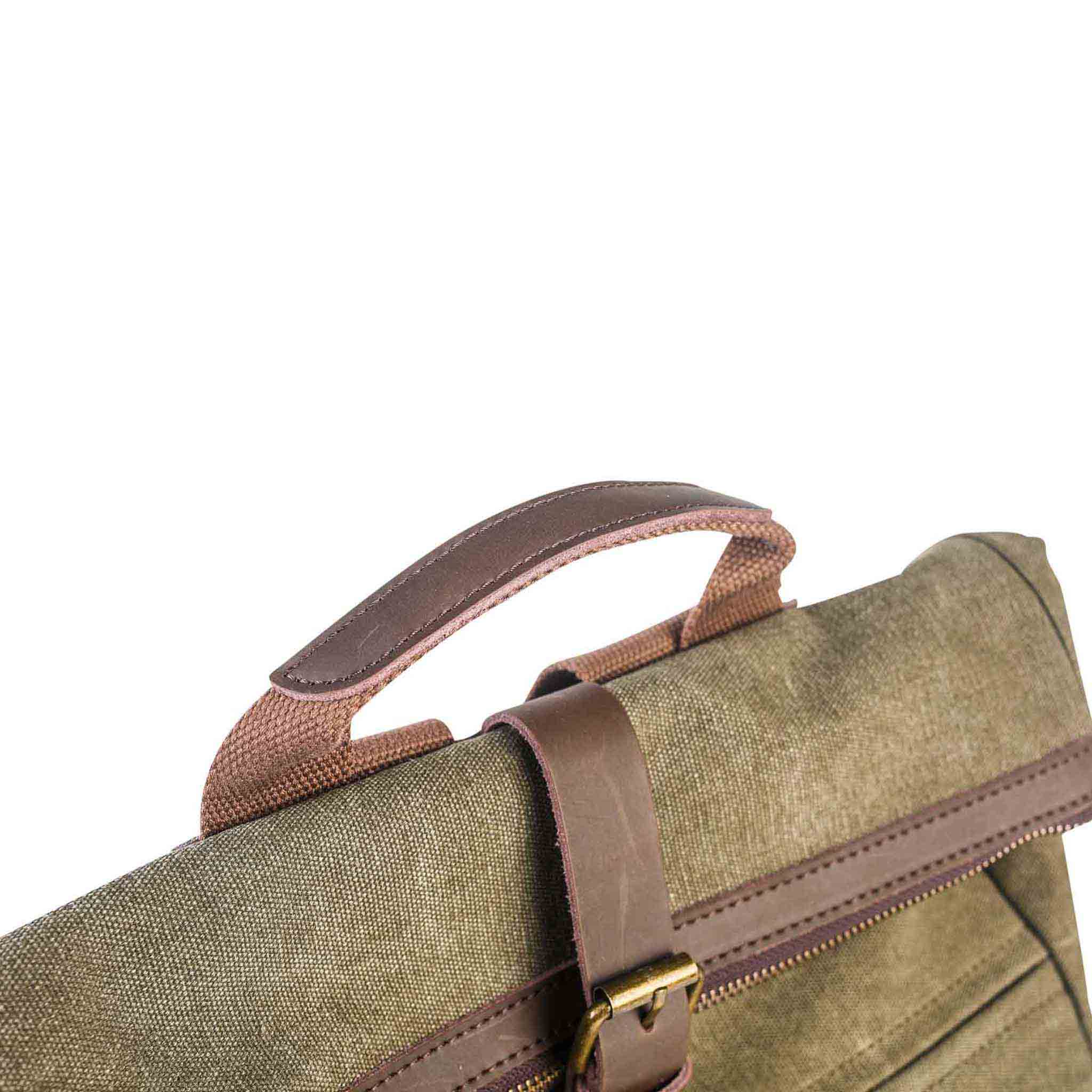 ZEDE PARIS - Vente Sac à dos – unisexe - ECOLE MILITAIRE - Sac à dos en toile et cuir10