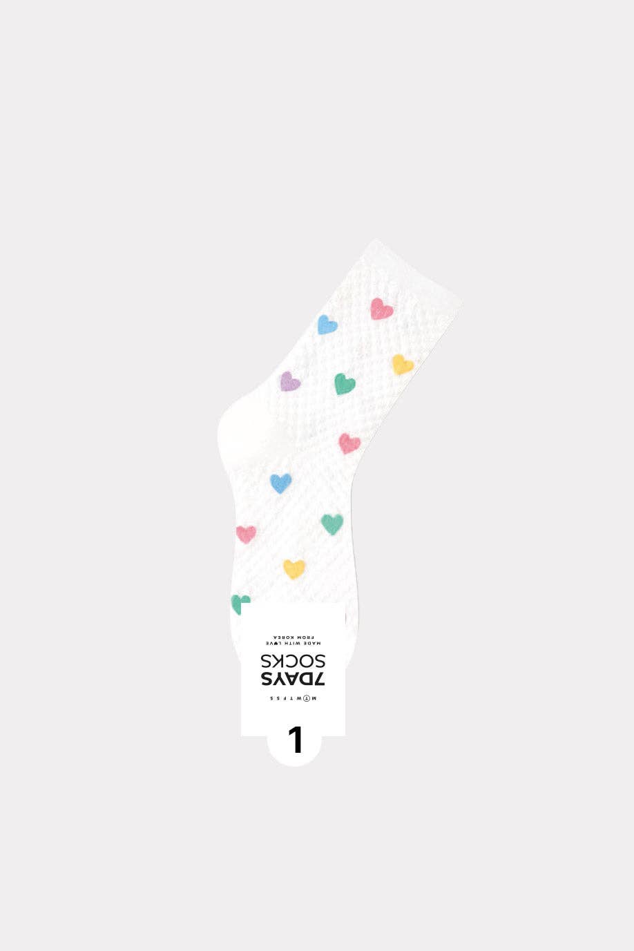 7DAYSSOCKS - Wholesale Socks - Women's - Women's Heart Pattern Netting Thread Crew Socks5