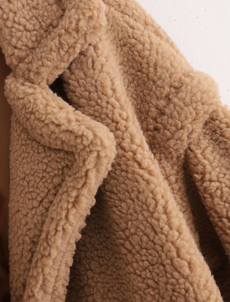 safistyle - Wholesale Fur/Faux Fur Coat - Women's - Teddy Coat with Notched Lapels7