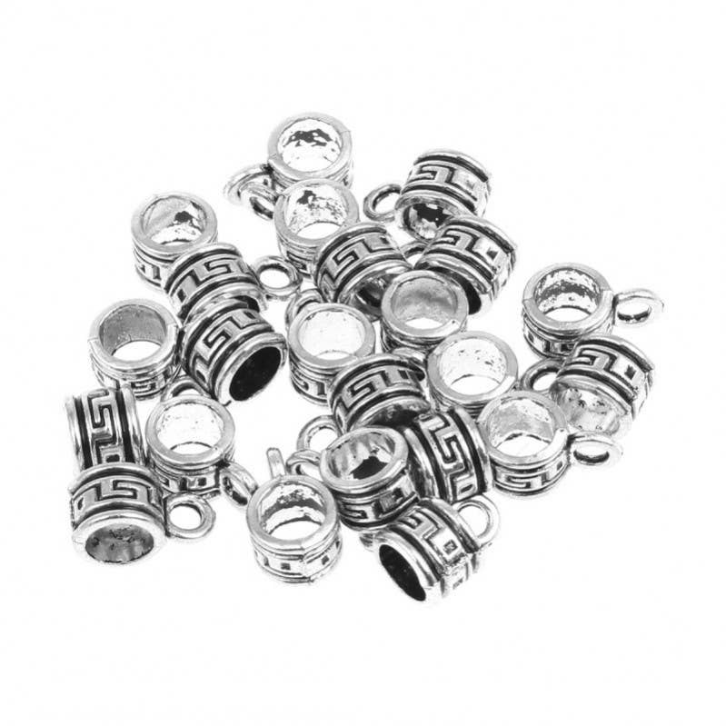 UniArt - Wholesale Individuele bedel/hanger - Hanger in rondelle-vorm met meanders - 40 stuks0