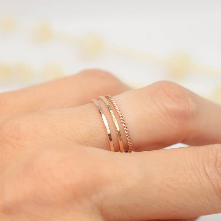 Loveable - Wholesale Band/Stacked Ring - Thin Stacking Ring6