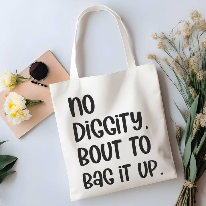 Sister Ray - Wholesale Tote Bag - Women's - No Diggity Bout to Bag It Up Hip Hop Canvas Tote Bag