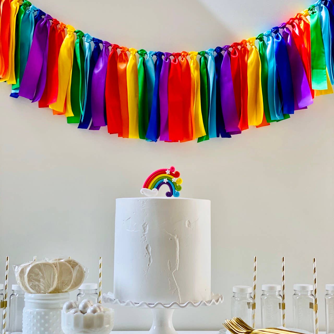 The Party Teacher - Wholesale Bunting/Garland - Rainbow or Art Ribbon Bunting2