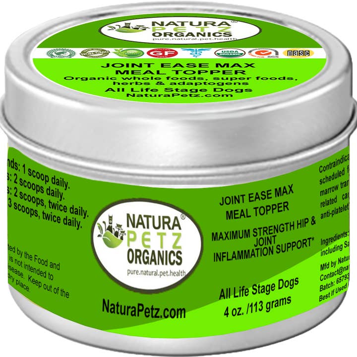 Joint Ease Max Meal Topper Super Dog Super Cat Maximum Strength Hip Joint & Inflammation Support* for wholesale by Natura Petz Organics