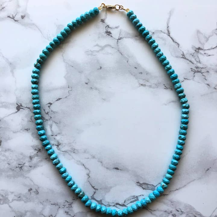 Jessica Matrasko Jewelry – wholesale Beaded/pearl necklace – Turquoise Beaded Necklace