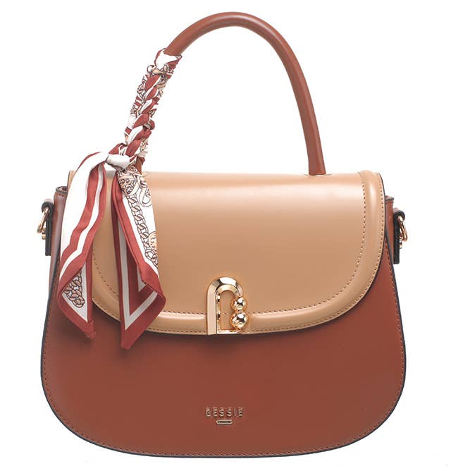 Bessie London - Vendita all'ingrosso Borsa con manico - Donna - BORSA A TRACOLLA CON PATTA E MANICO SUPERIORE URBAN SCARF11