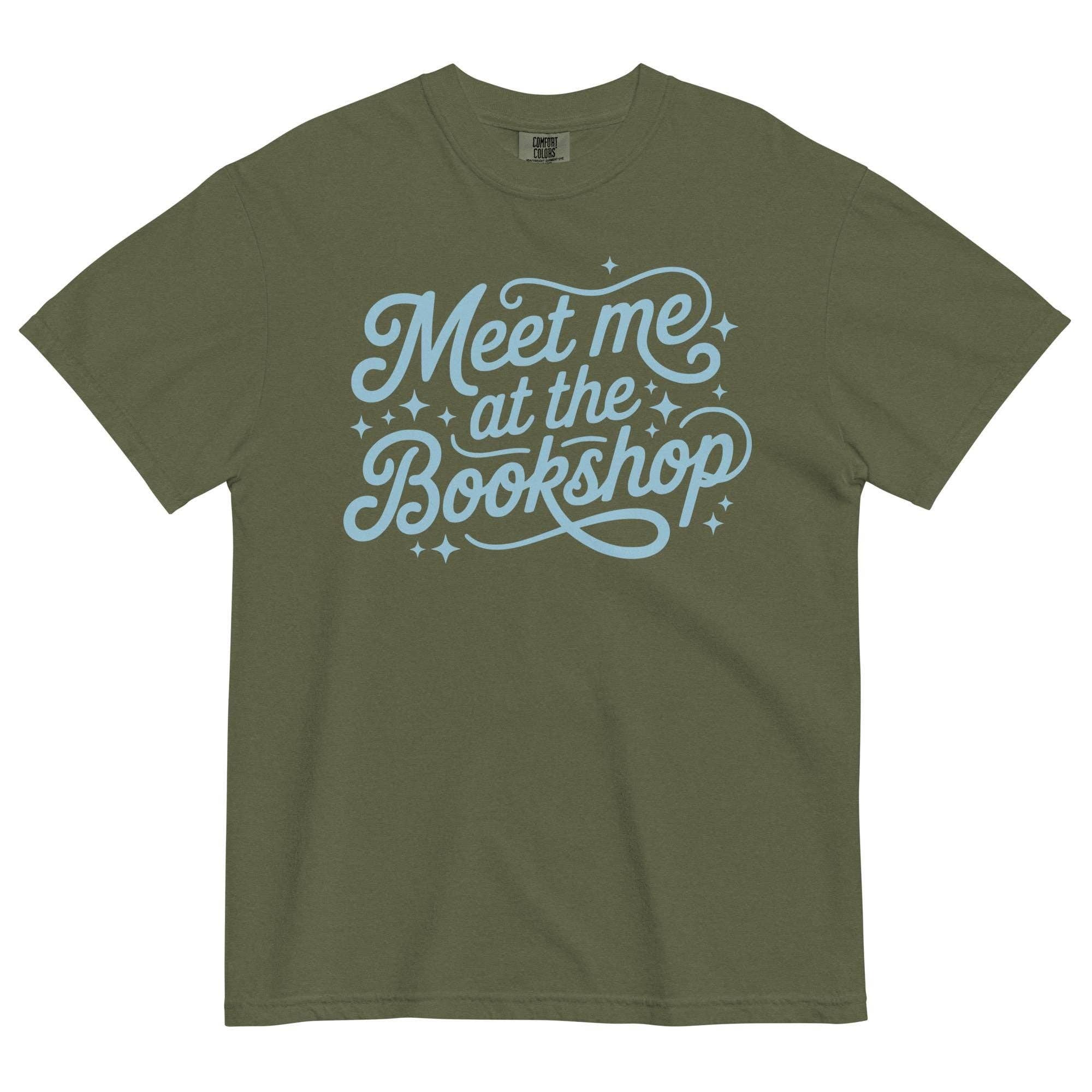 Keen Bee Studio - Wholesale Screen Printed T-Shirt - Unisex - Meet Me at the Bookshop Heavyweight T-shirt3