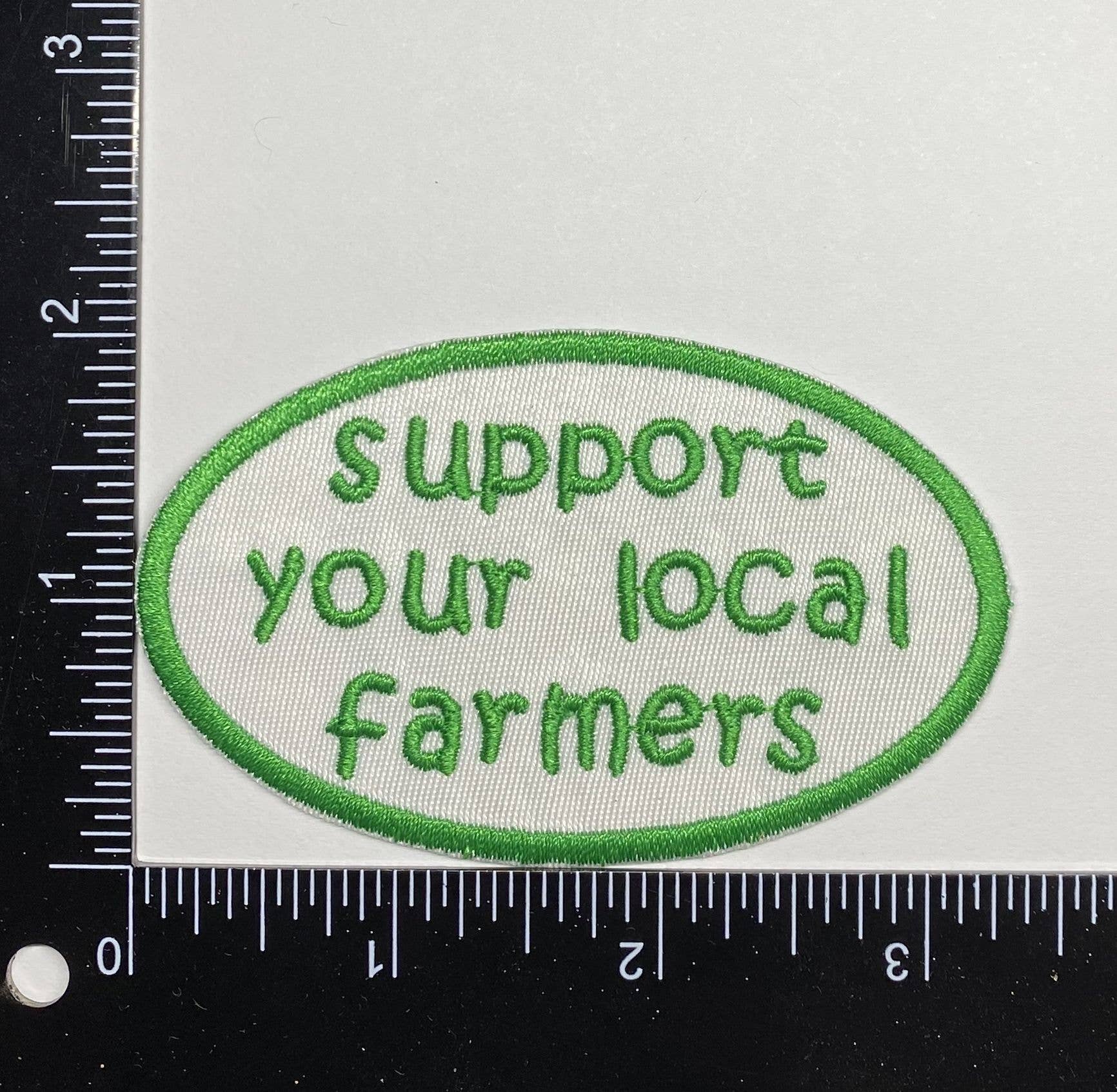 Wholesale Applique - Wholesale Patch - Support Your Local Farmers, Embroidered Iron on Patch1